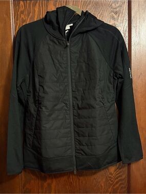 Icebreaker Women's Black Hooded Hybrid Puffer Jacket
